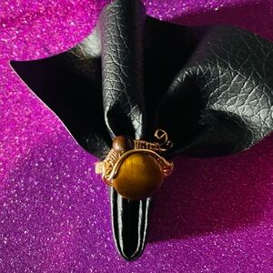 Elegant copper and Tiger Eye Ring